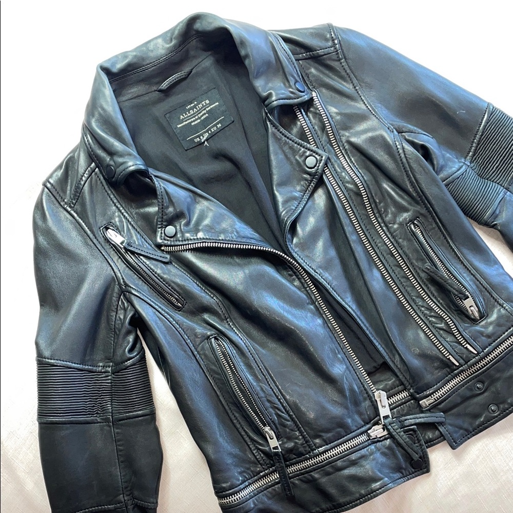 All Saints Black Leather Jacket